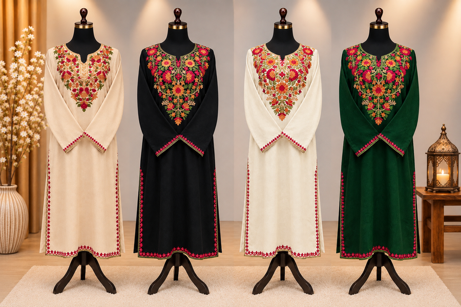Kashmiri Pashmina Embroidered Pherans