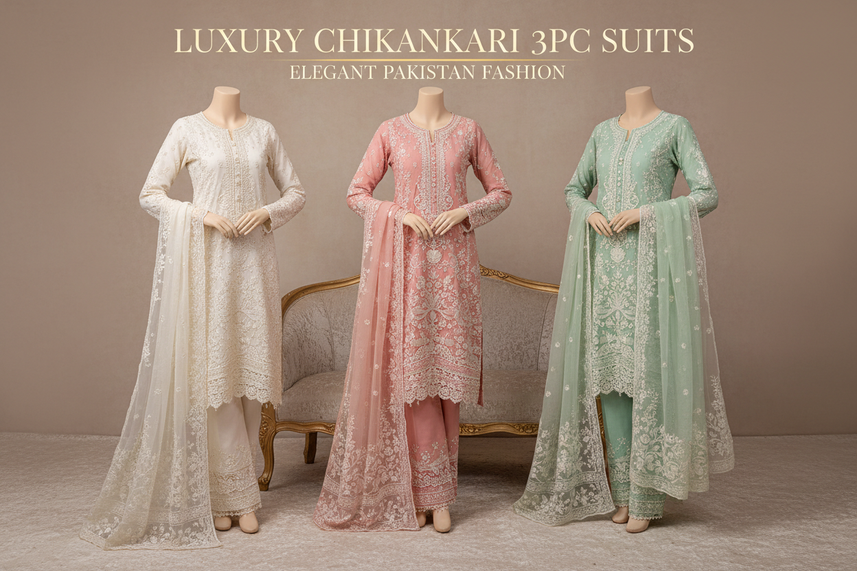 Luxury Chikankari 3PC Suits