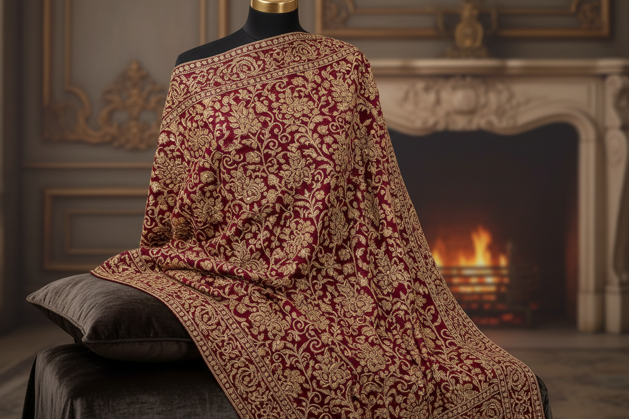 Luxury Khaddar Full Embroidered Shawls