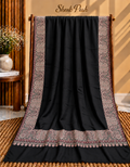 Black B2 Pashmina Kani Paisley Border Shawl