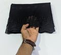 Crinkle Chiffon Embroidered Cutwork Border Dupattas