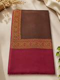Choc Brown Kani Border Pashmina Shawl | Premium Quality | Perfect Gift for Loved Ones