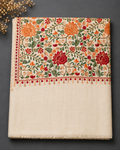 Light Skin Pashmina Full Embroidered Shawl | Kashmiri Aar Work | Elegant Jaal Design