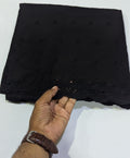 Pure Lawn Black Chikankari Embroidered Shawl