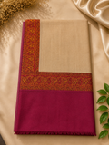 Dark Skin Kani Border Pashmina Shawl | Premium Quality | Perfect Gift for Loved Ones