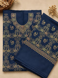 Kashmiri Pashmina Handmade Kacha Tanka Needle Work 3Pc Suit image 0