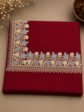 Kashmiri 4-Side Border Embroidered Pashmina Shawls | Prefect Gift
