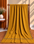 Rust 4-Side Hashia Border Embroidered Pashmina Shawl