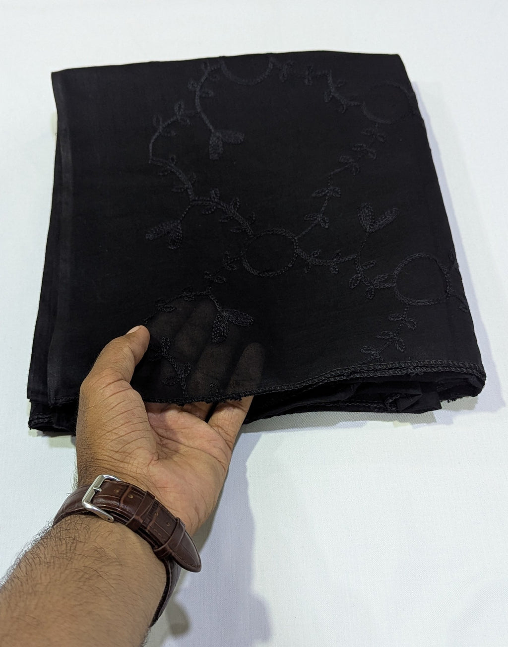 Black Pure Lawn Embroidered Dupattas