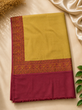 Mustard Kani Border Pashmina Shawl | Premium Quality | Perfect Gift for Loved Ones
