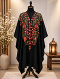 Black Pashmina Kashmiri Embroidered Cape Shawl image 0