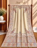 Cream Moonlight Kani Shawl – All-Over Paisley