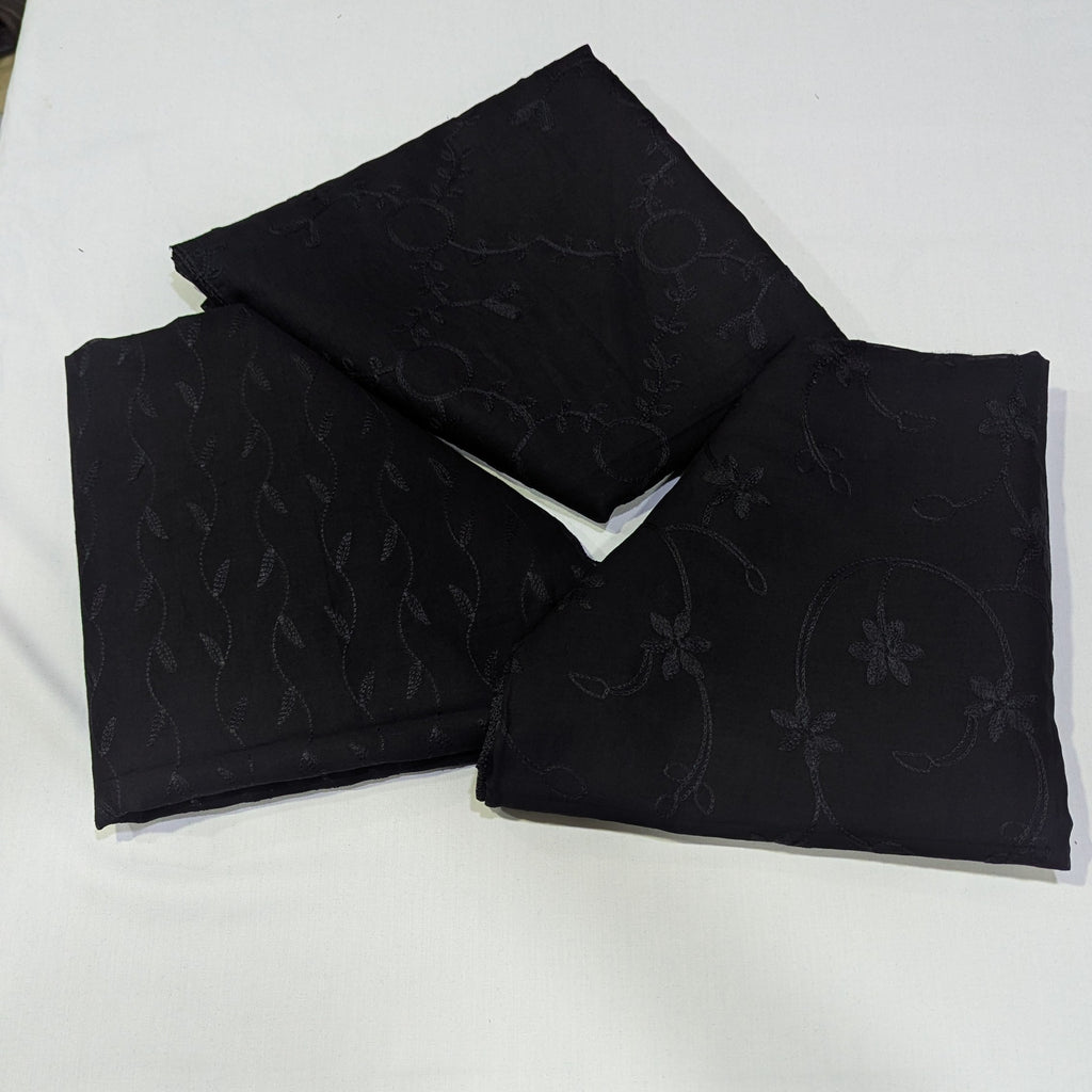 Black Pure Lawn Embroidered Dupattas