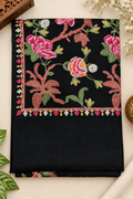 Black Pashmina Full Gulabkar Embroidered Stole