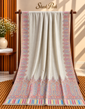 Zinc Moonlight Kani Border Shawl – Pink Paisley