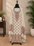 Light Skin Premium Kashmiri Kani Pashmina 3Pc Suit