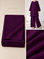 Dark Purple Plain Pashmina Suit