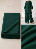Dark Green Plain Pashmina Suit