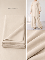 Off-White Plain Pashmina Suit