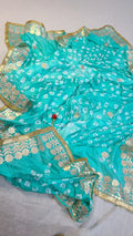 Silk Chunri Handmade Embroidered Dupatta Gota Work