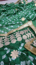 Silk Chunri Handmade Embroidered Dupatta Gota Work