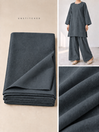 Dark Grey Plain Pashmina Suit