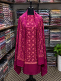 Kashmiri Pashmina Handmade Kacha Tanka Needle Work 3Pc Suit image 0