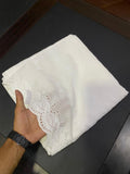 Pure Lawn White Chikankari Embroidered Shawl